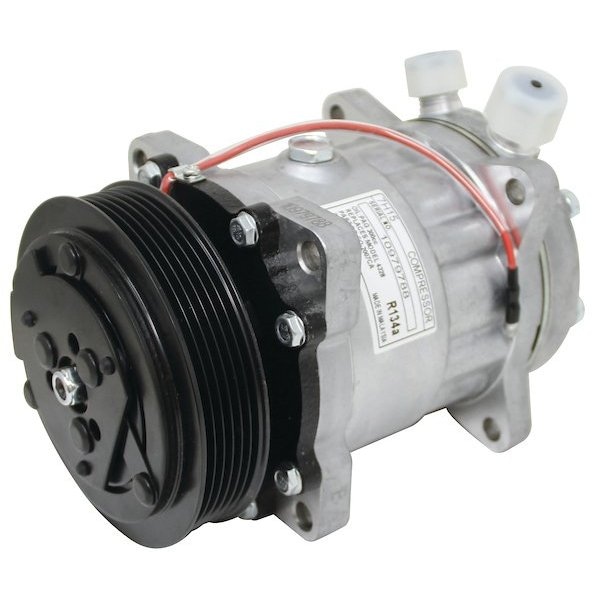 Compressor, New, Sanden Style w/ Clutch (8103) 7.6" x7.8" x10.9"
